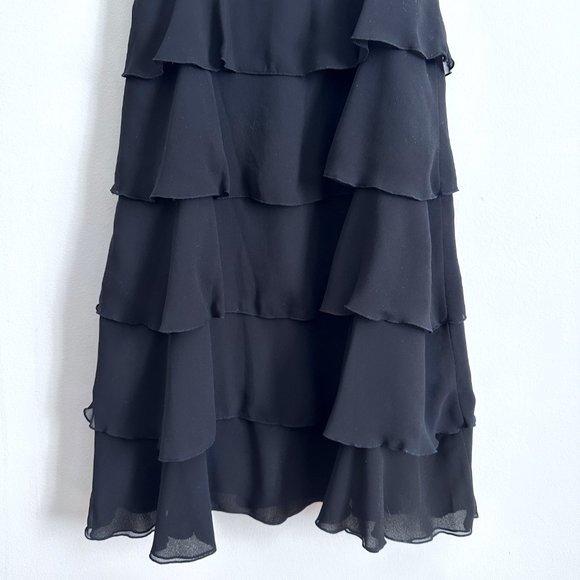 Esprit Collection Black Lined 100% polyester Layered Dress - US 2 - Picture 6 of 10